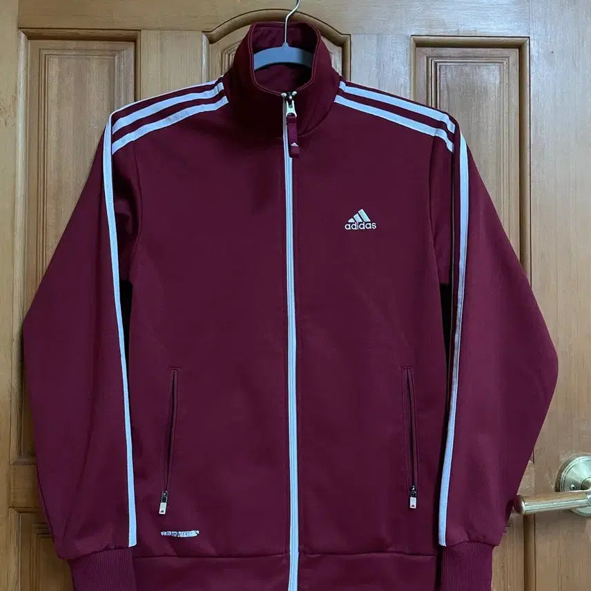 [BUNJANG] Adidas Full Zip Track Jacket Burgundy / 아디다스 집업져지 버건디