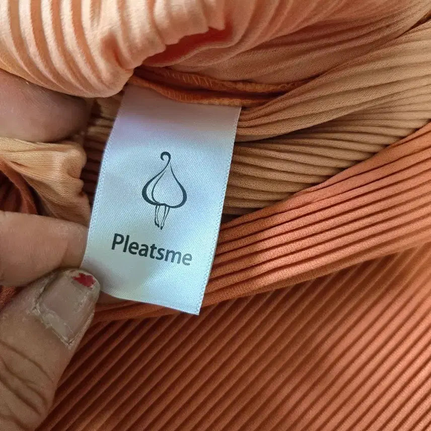 [BUNJANG] Pleatsme Pleated Blouse Orange / Pleatsme 플리츠 주름 블라우스 오렌지