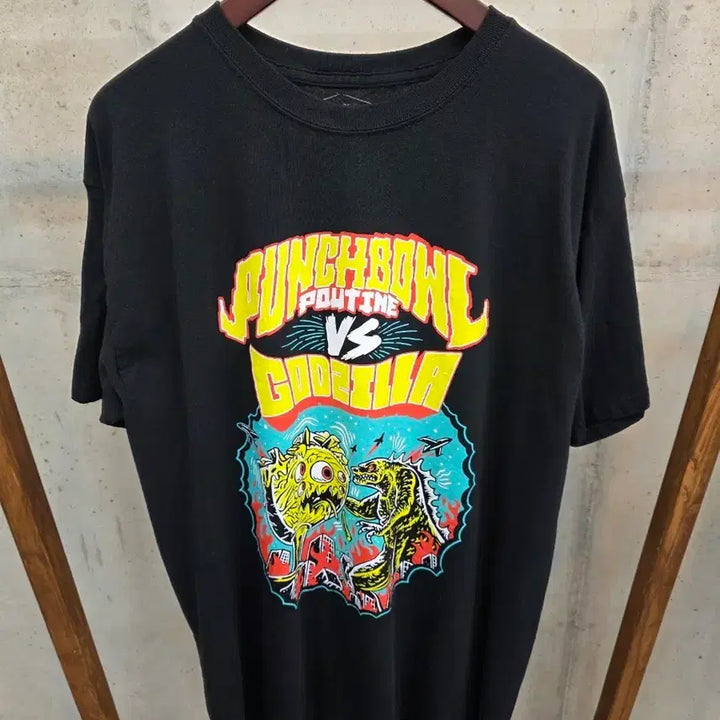 [BUNJANG] Godzilla Black Short Sleeve T-Shirt / [L]고질라 반팔