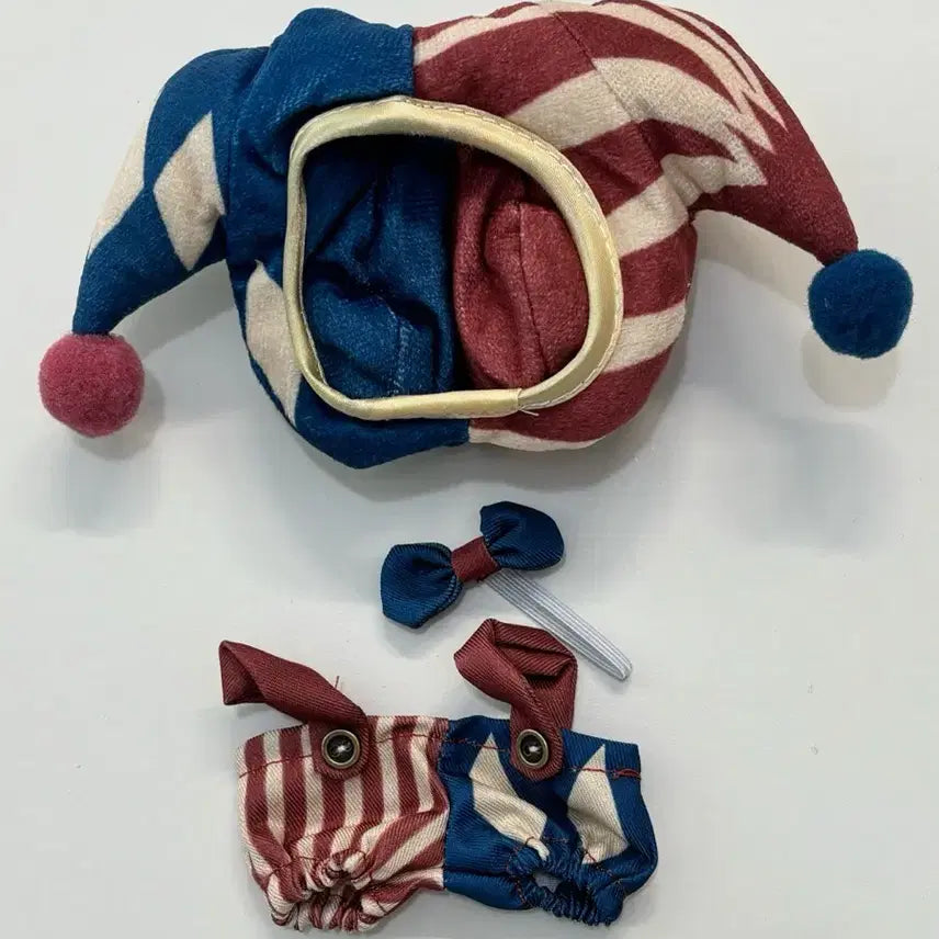 [BUNJANG] W Sour Serious Juggling Rabbit Costume for 15-17cm Dolls / 광대(저글링) 라부부 코스튬 의상 (15~17cm인형용)