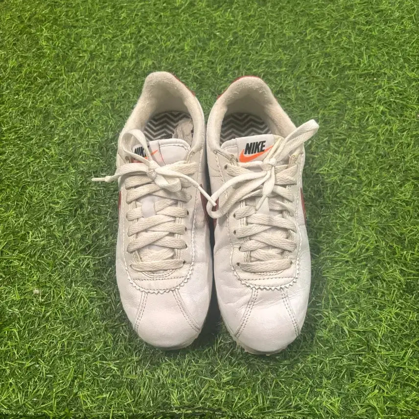 [BUNJANG] Nike Cortez White Orange Sneakers / 나이키 코르테즈 흰색 오렌지 스니커즈
