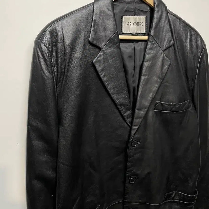 [BUNJANG] Black Lambskin Leather Jacket / 램스킨 블랙 레더 자켓
