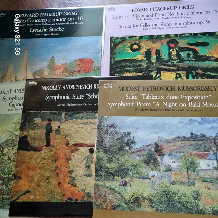 [BUNJANG] Mussorgsky, Grieg, Rimsky-Korsakov Classical Music Compilation 5CD Set / 무소르그스키/그리그 림스키코르사코프 음반 5장