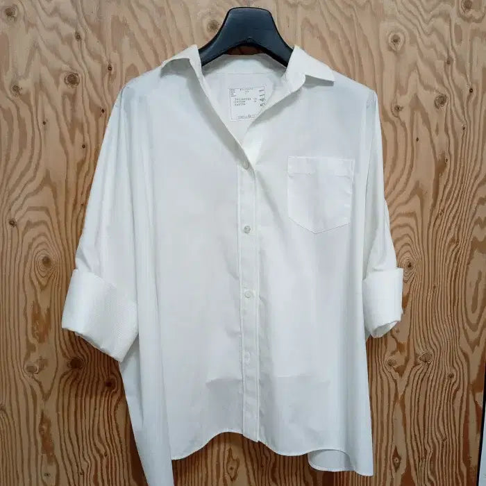 [BUNJANG] Sacai White Oversized Luxury Blouse / 사카이 화이트 오버핏 럭셔리 브라우스