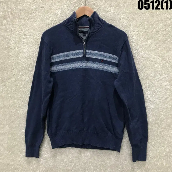 [BUNJANG] Tommy Hilfiger Navy Half-Zip Knit Sweater Medium / 타미힐피거 네이비 하프집업 니트 m