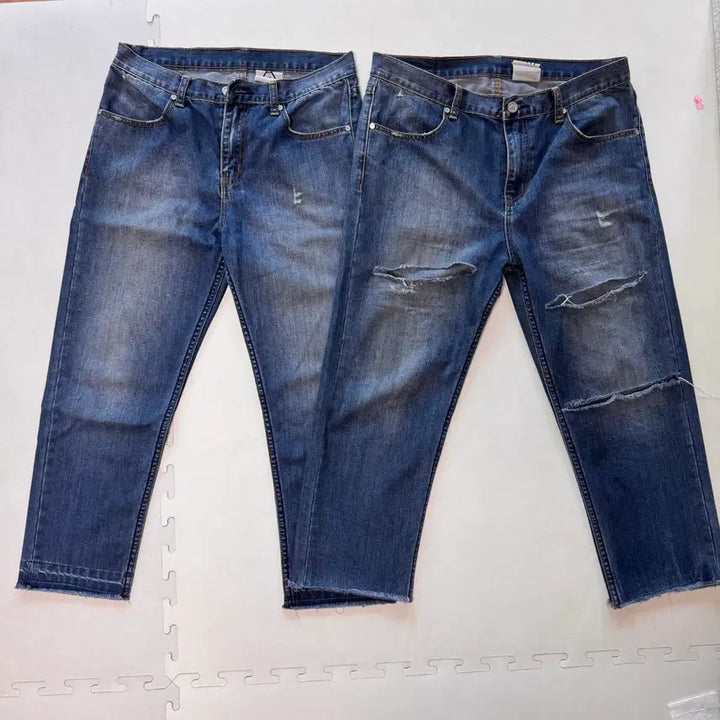 [BUNJANG] UNIF Damaged Crop Jeans / 유니프 (unif) 데미지드 크롭 진