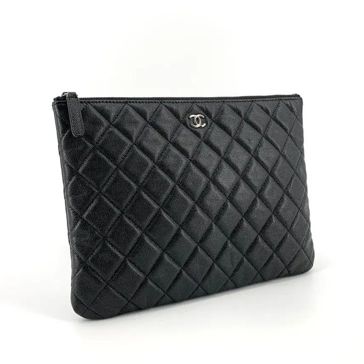 [BUNJANG] Chanel Classic Caviar Clutch New Medium / 샤넬 클래식 캐비어 클러치 뉴미듐