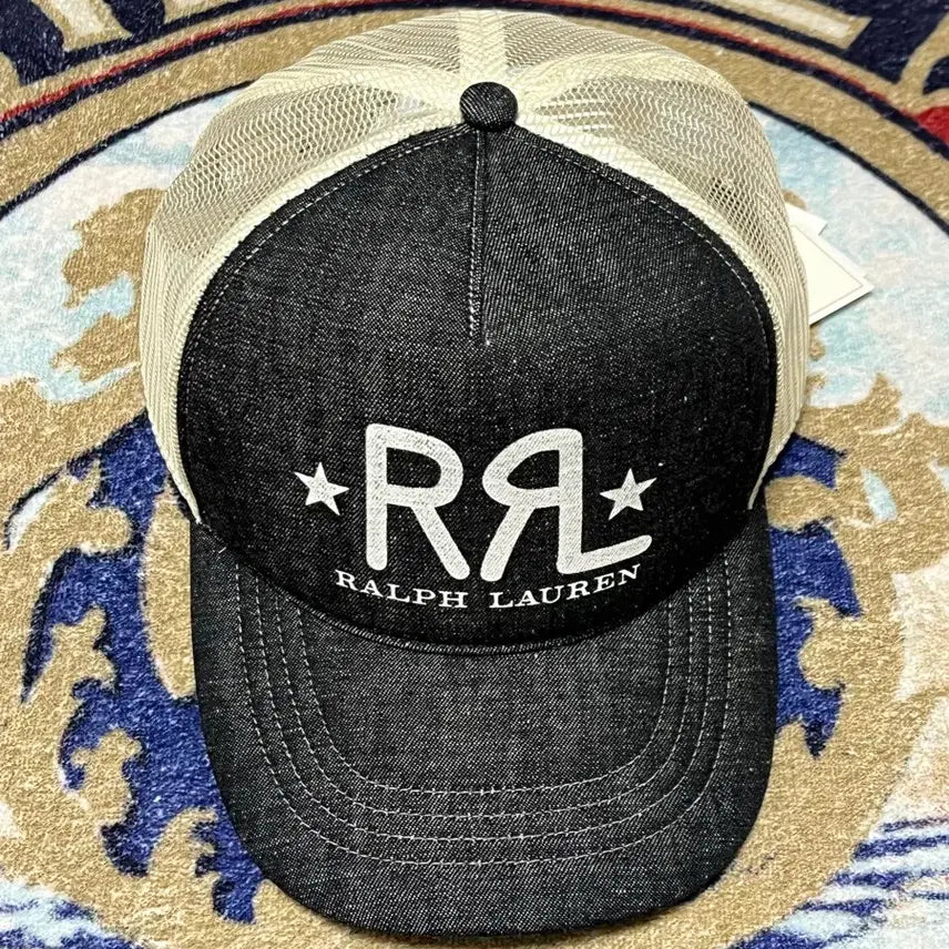 [BUNJANG] RRL Ranch Logo Denim Trucker Cap / 더블알엘(RRL) 랜치 로고 데님 트러커캡