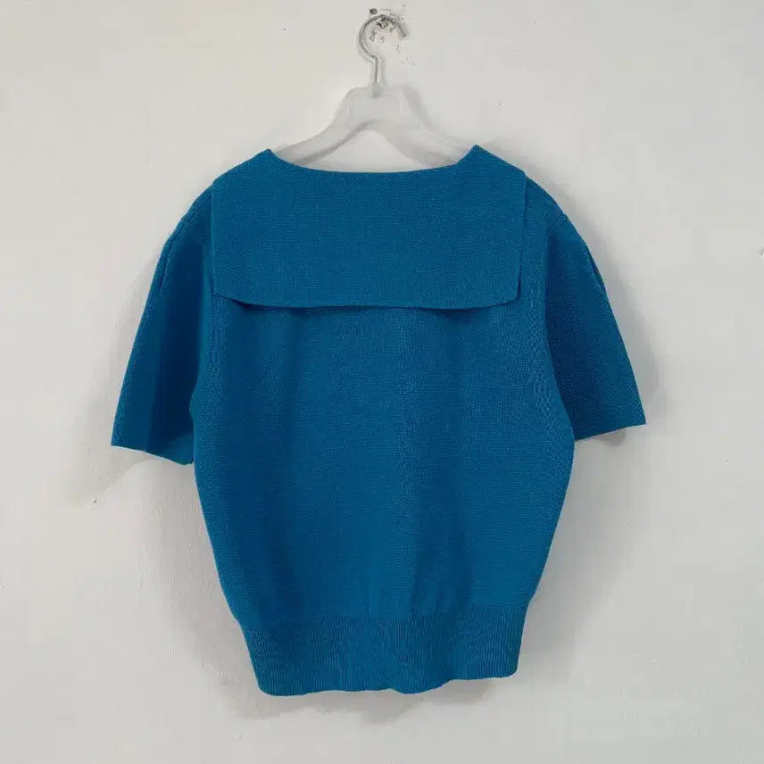 [BUNJANG] Marithe Francois Girbaud Short Sleeve Knit Blue / 마리떼 프랑소와 저버 반팔 니트 블루