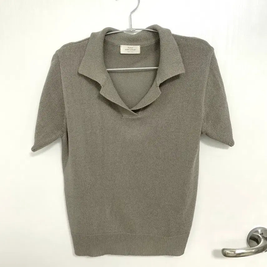 [BUNJANG] Short Sleeve Knit Top Mocha / 반팔 니트 모카