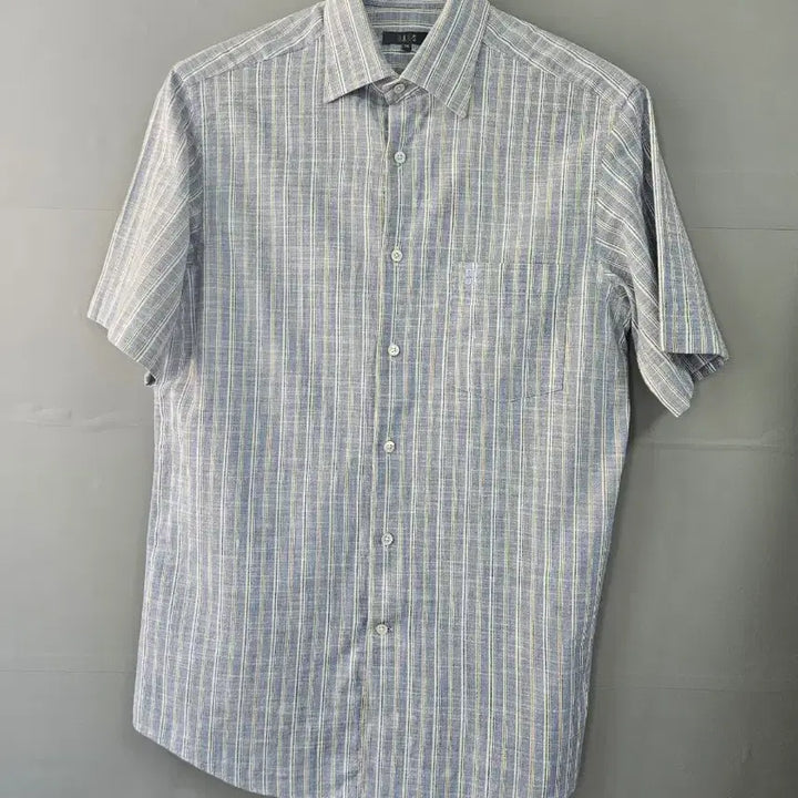 [BUNJANG] Daks Blue Check Short Sleeve Shirt / 닥스 블루 체크 반팔 셔츠