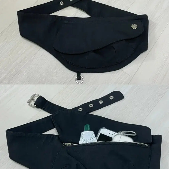 [BUNJANG] Pocket Belt Bag Black / 포켓 벨트백 블랙