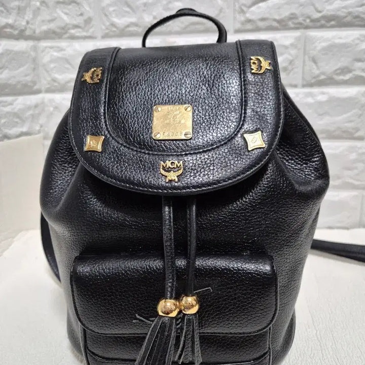[BUNJANG] MCM Leather Backpack / 엠씨엠