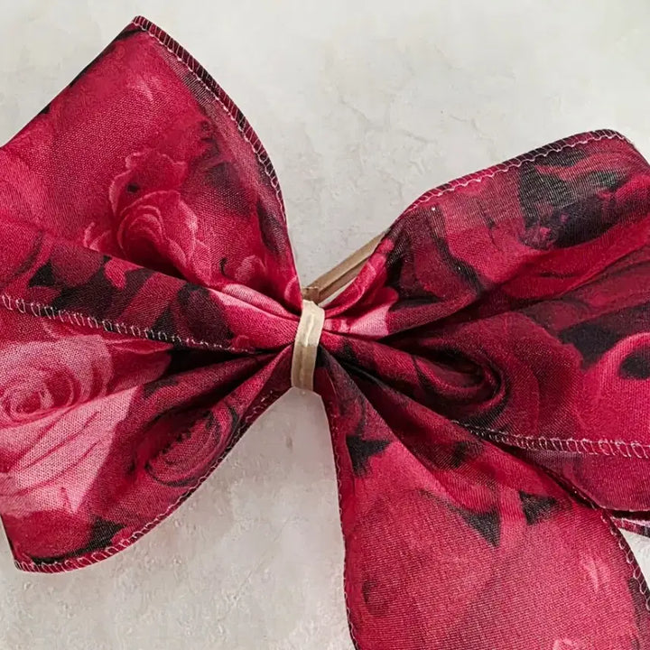 [BUNJANG] Intaribbon Red Rose Ribbon 10 Yards Bundle Set / 인타리본 레드장미 10마 일괄