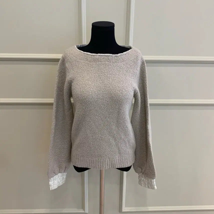 [BUNJANG] Sacai Backless Tie Alpaca Wool Knit Beige Size 3 / 267001136 사카이 백리스 타이 알파카 울 니트 베이지 3사이즈