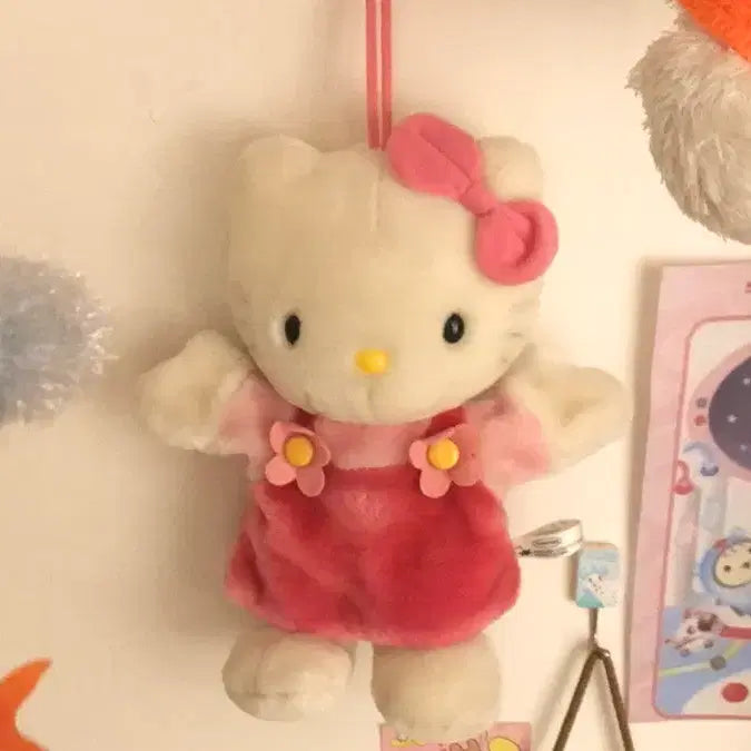 [BUNJANG] 1997 Sanrio Hello Kitty Hand Puppet Plush (Rare) / 레어! 1997 일본 고전 키티 핸드퍼펫팻 보들보들 인형