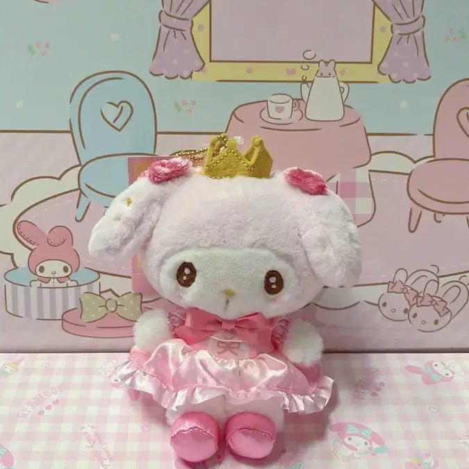 [BUNJANG] Sanrio My Melody Crown Mascot Doll / 왕관 마이멜로디 my no.1 favorite 마스코트 인형