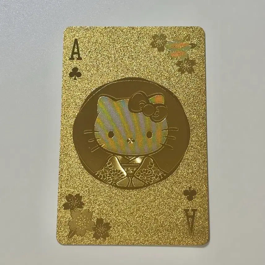 [BUNJANG] Hello Kitty Trump Card Set / 키티 황금 트럼프 카드 원카드 카드놀이