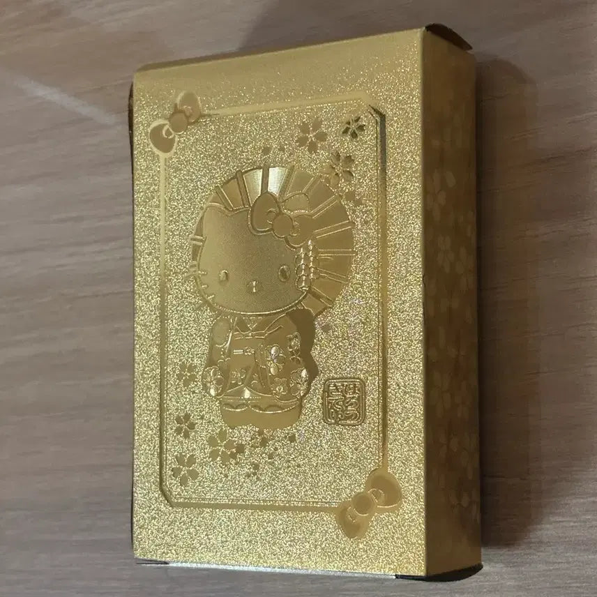 [BUNJANG] Hello Kitty Trump Card Set / 키티 황금 트럼프 카드 원카드 카드놀이
