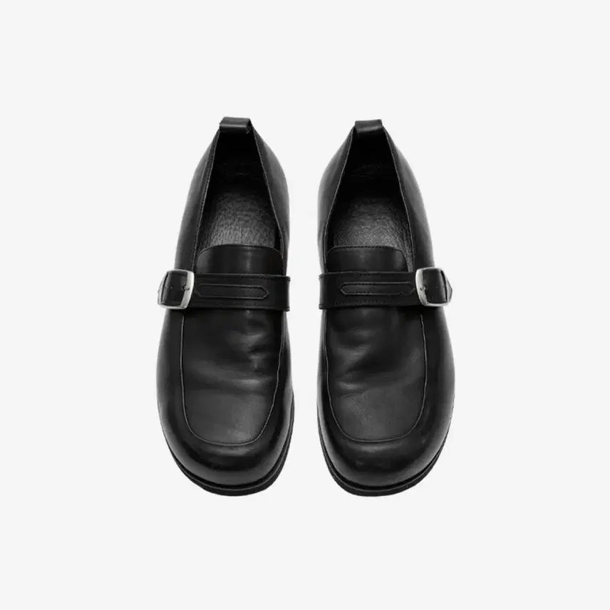 [BUNJANG] Politeru Pebble Loafers - Black Leather (Quick Aging) / [3]폴리테루 페블 로퍼 - 블랙 레더 (퀵 에이징)