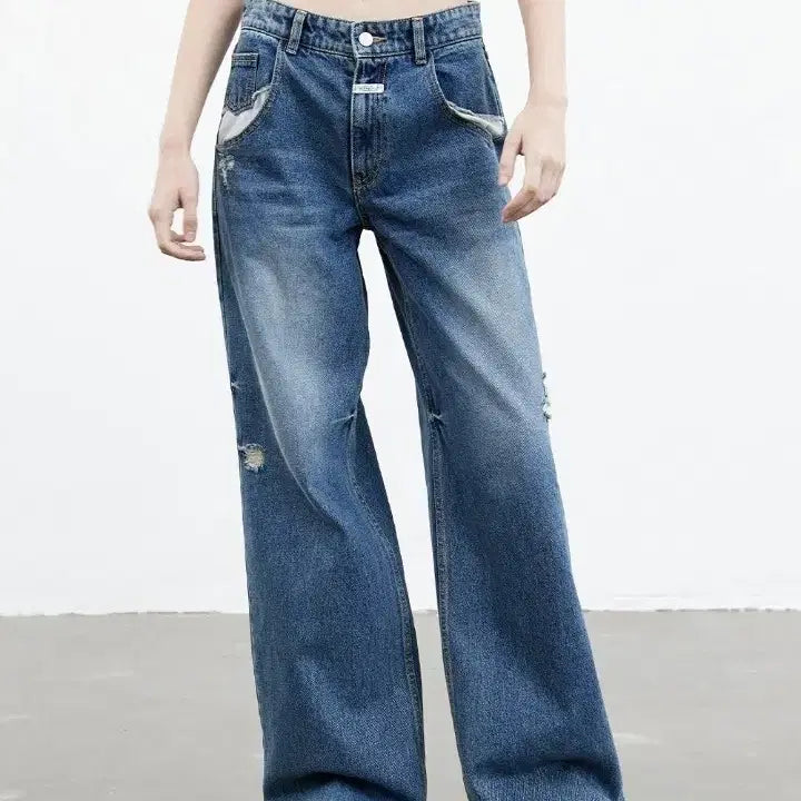 [BUNJANG] Marithe Francois Girbaud Wide Leg Denim Pants / 마리떼프랑소와저버 와이드 데님 팬츠 청바지/26/28/앨리스/1279