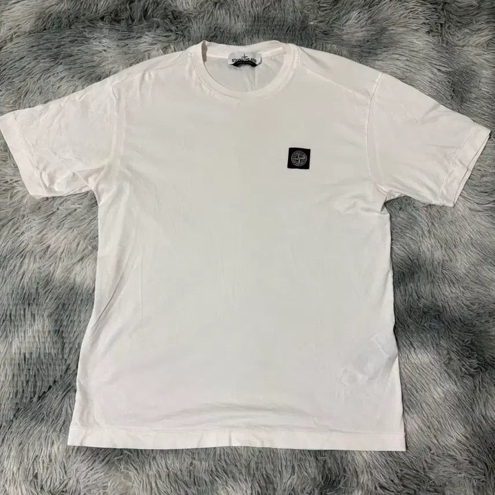 [BUNJANG] Stone Island White T-Shirt / [L] 스톤아일랜드 흰색 반팔