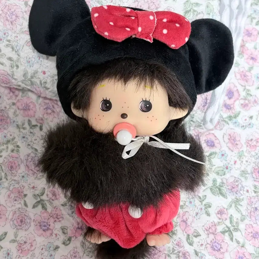 [BUNJANG] Monchhichi Minnie Mouse Plush Doll / 몬치치 미니마우스 인형