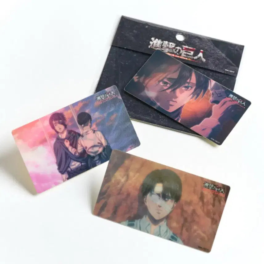 [BUNJANG] Canime Attack on Titan Eren Mikasa Lenticular Sticker / 진격의 거인 에렌 미카사 에렌미카 렌티큘러 카드 스티커 canime