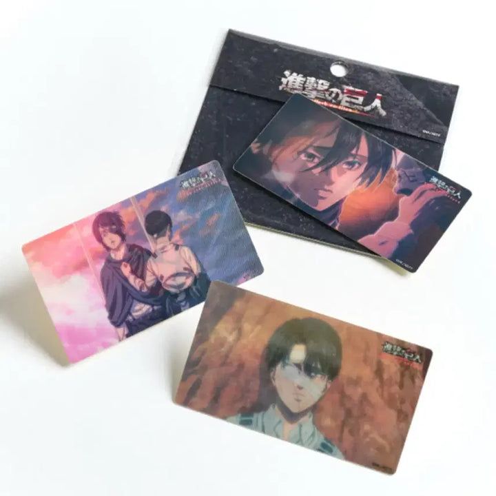 [BUNJANG] Canime Attack on Titan Eren Mikasa Lenticular Sticker / 진격의 거인 에렌 미카사 에렌미카 렌티큘러 카드 스티커 canime