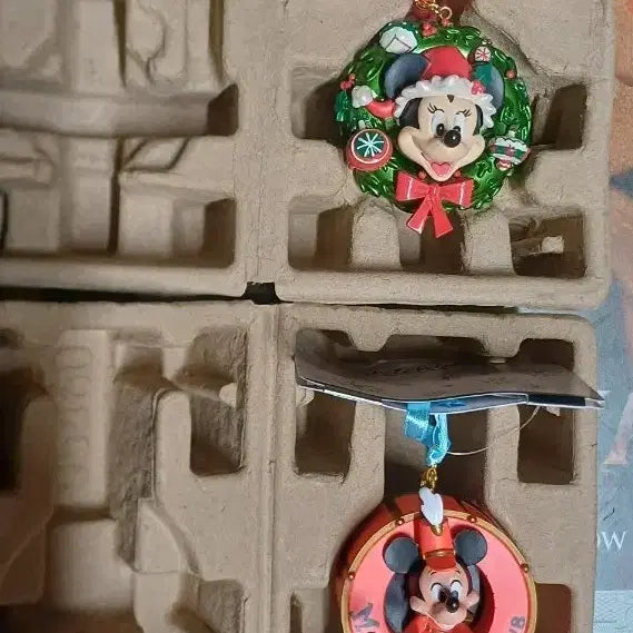 [BUNJANG] Mickey &amp; Minnie Ornament 2-Set Bundle / 일괄 미키미니 오너먼트 2종세트