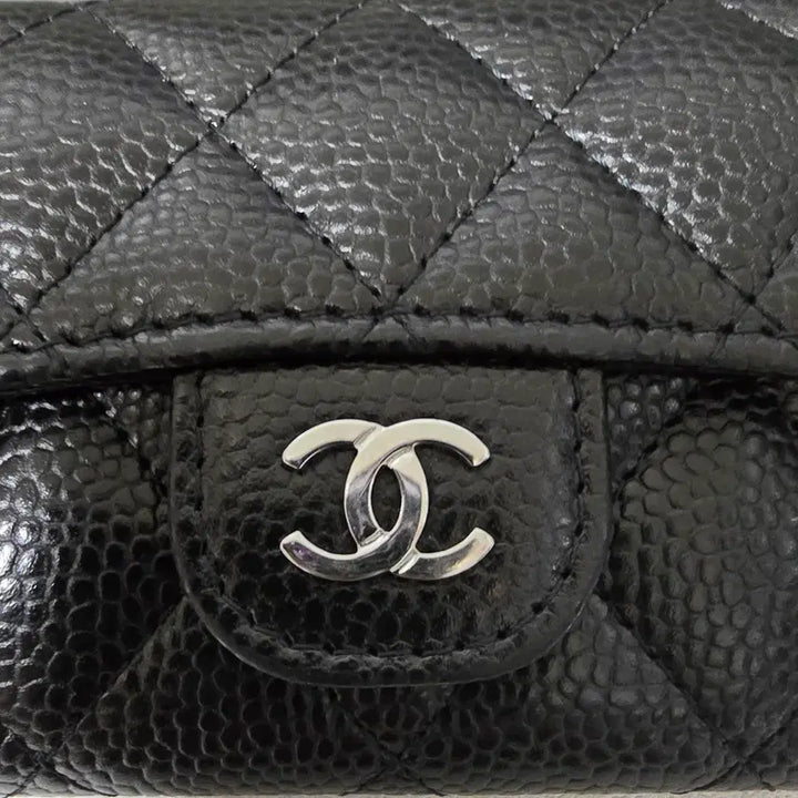 [BUNJANG] Chanel Classic Card Holder Black Silver Hardware / 샤넬 카드지갑 블랙 은장(AP0214)