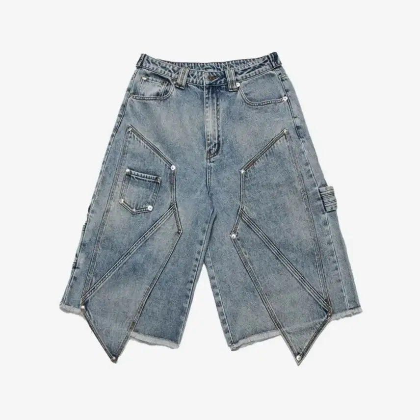 [BUNJANG] Double Knee Bermuda Pants / 포스센스티브 워싱 더블니 버뮤다 팬츠