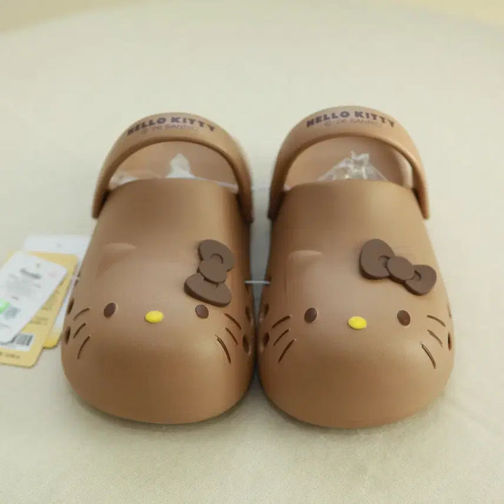 [BUNJANG] Sanrio Hello Kitty Crocs Slippers Chocolate Color / 산리오 헬로키티 크록스 슬리퍼 초콜릿색