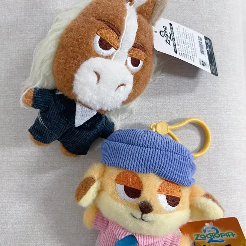 [BUNJANG] Zootopia 2 Brian Wind Dancer Mayor &amp; Nick Keychain Doll Set / 주토피아2 브라이언 윈드 댄서 시장/닉 키체인 인형 키링 일괄