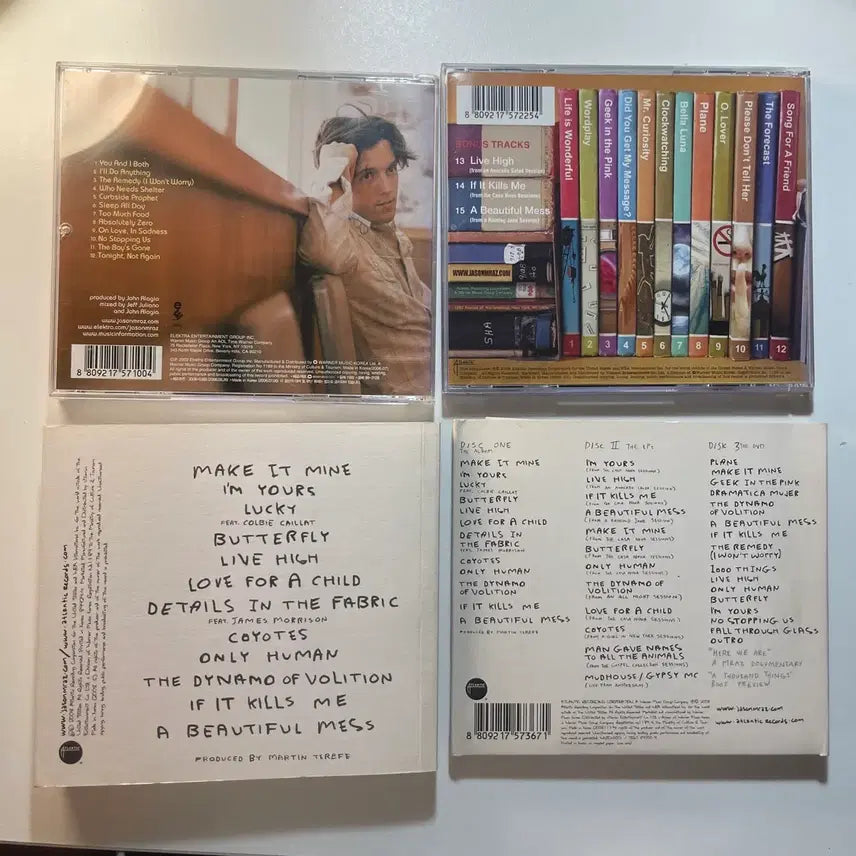 [BUNJANG] Jason Mraz 1st, 2nd, 3rd Album Limited Edition CD/DVD Set / 제이슨 므라즈 1집 2집 3집 리미티드 앨범 음반 CD DVD 세트