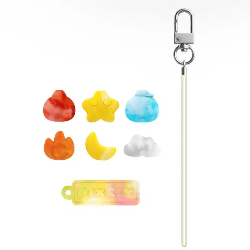 [BUNJANG] Pixelie Jjaltteul DIY Plastic Keyring Split Set / 픽셀리 잠뜰 DIY 플라스틱 키링 분철