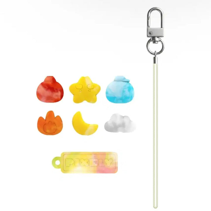 [BUNJANG] Pixelie Jjaltteul DIY Plastic Keyring Split Set / 픽셀리 잠뜰 DIY 플라스틱 키링 분철