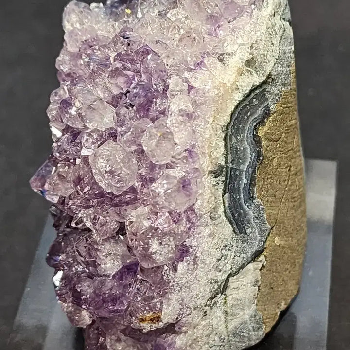 [BUNJANG] Natural Amethyst Geode Cluster with Stand / 천연 자수정 원석 클러스터+받침대