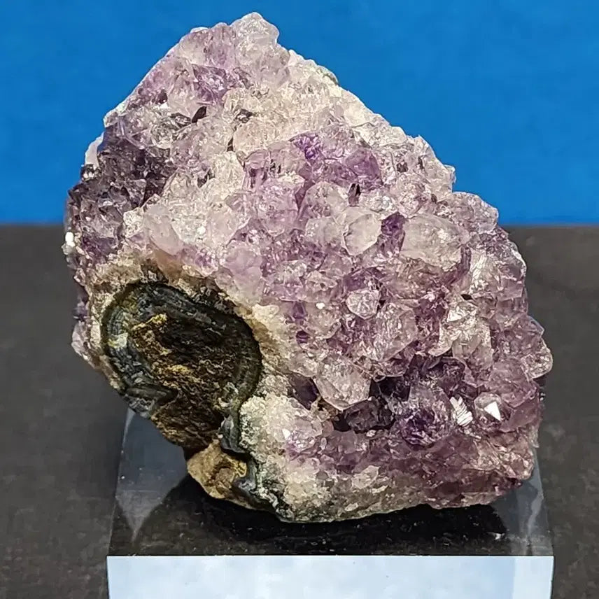 [BUNJANG] Natural Amethyst Geode Cluster with Stand / 천연 자수정 원석 클러스터+받침대