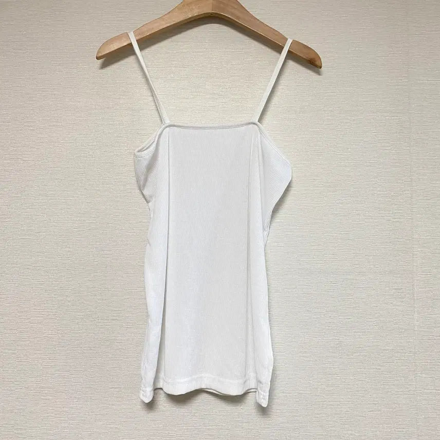 [BUNJANG] Basic Ribbed Sleeveless Inner Tank Top / 화이트 골지 슬리브리스 이너 나시