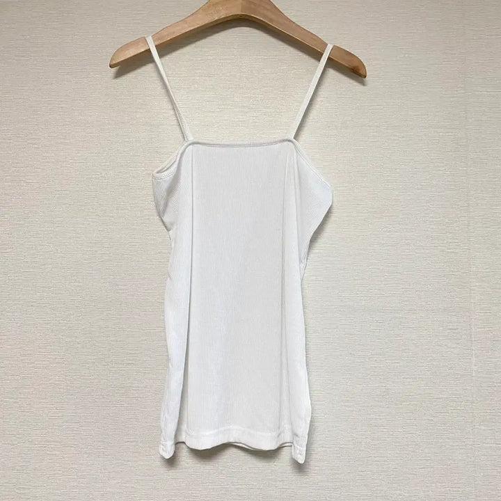 [BUNJANG] Basic Ribbed Sleeveless Inner Tank Top / 화이트 골지 슬리브리스 이너 나시