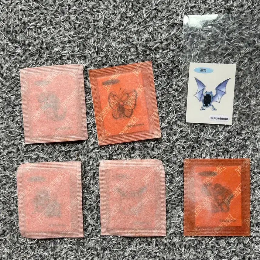 [BUNJANG] Pokemon 30th Anniversary 띠부씰 Bundle Set / 포켓몬 30주년 띠부씰 갸라도스,버터플,캐터피,푸크린,근육몬,크로뱃 일괄