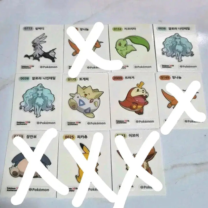 [BUNJANG] Pokemon 30th Anniversary Seal Sticker / 포켓몬 30주년 기념 띠부실