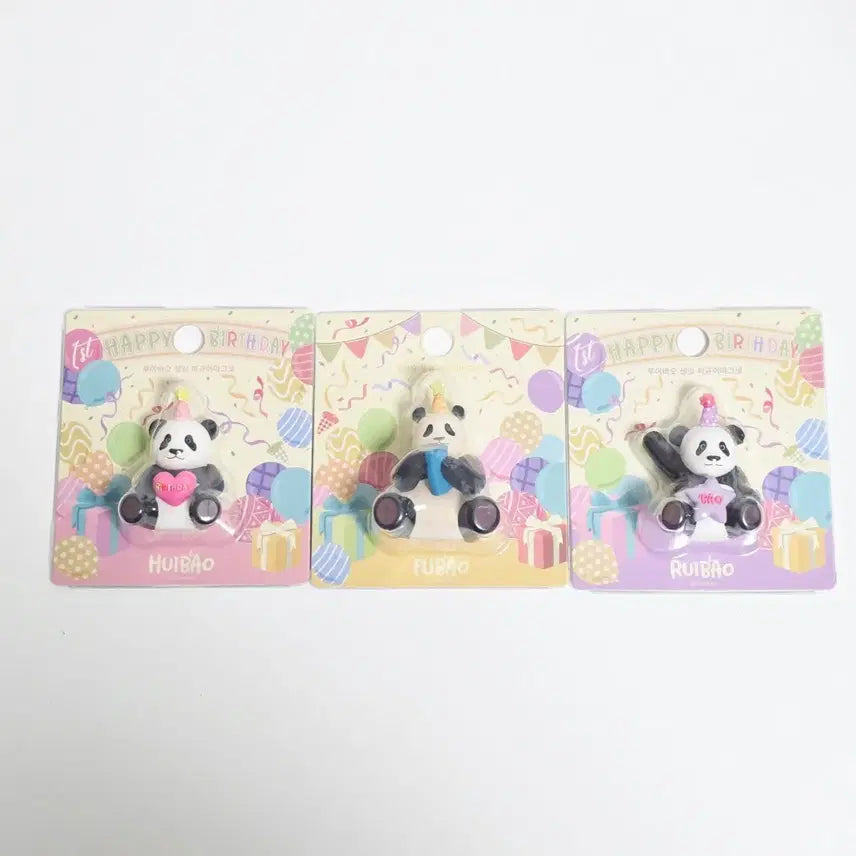 [BUNJANG] Bao Family Birthday Figure Magnet (Fu Bao, Rui Bao, Hui Bao) / 바오패밀리 생일 피규어 마그넷(푸바오루이후이)
