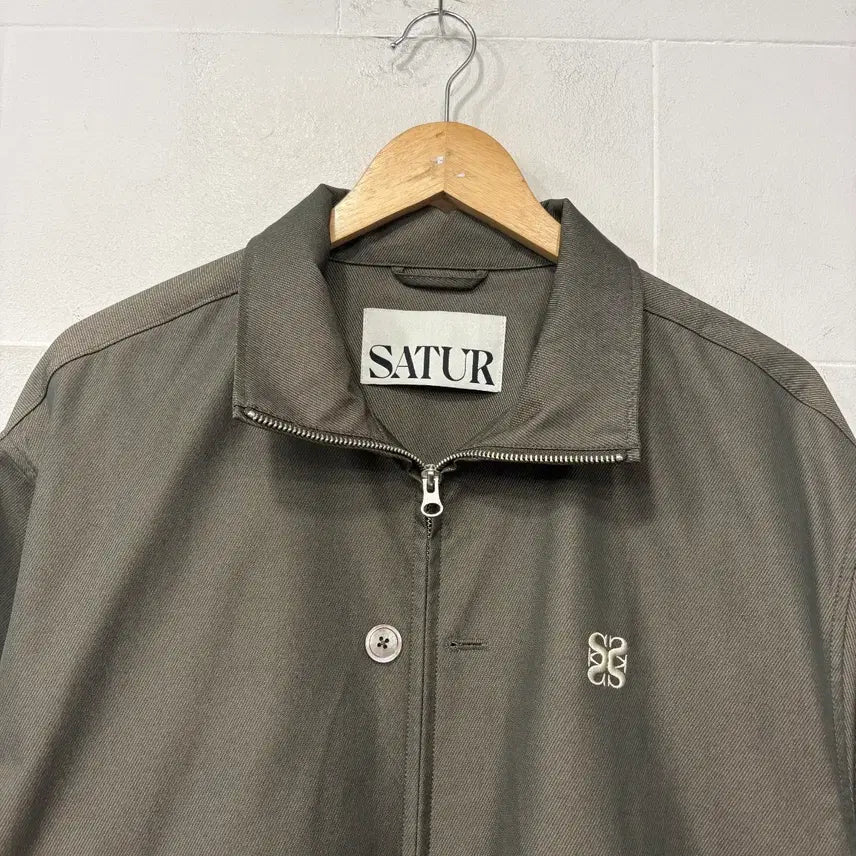 [BUNJANG] SATUR Two-Tone Zip-Up Jacket XL / SATUR 세터 레체 투 톤 집업 자켓