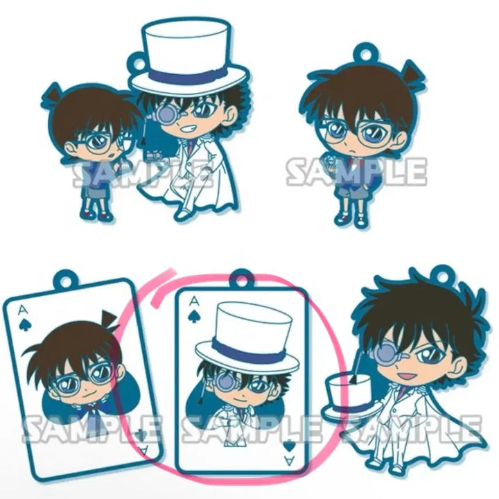 [BUNJANG] Detective Conan Conan &amp; Kaito Kid Rubber Strap / 명탐정 코난 가챠 코난&amp;괴도키드 러버 스트랩