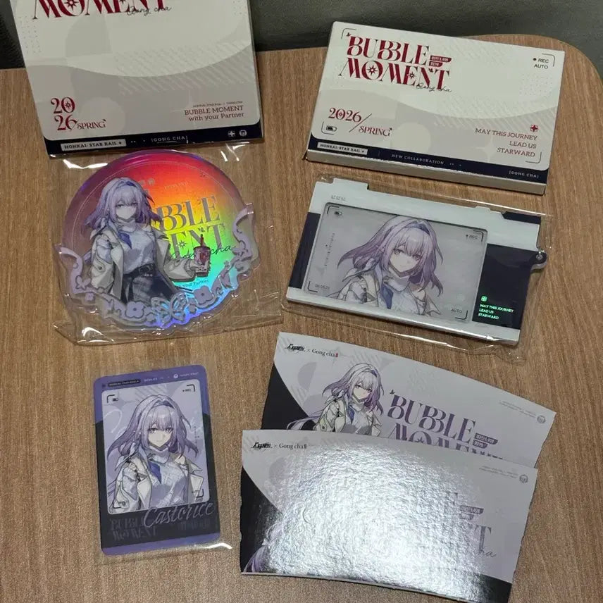 [BUNJANG] Gong Cha x Castoris Shutter Keychain Coaster Set (Bundle, Sealed) / 공차 카스토리스 셔터키링 코스터 세트 일괄 미개봉