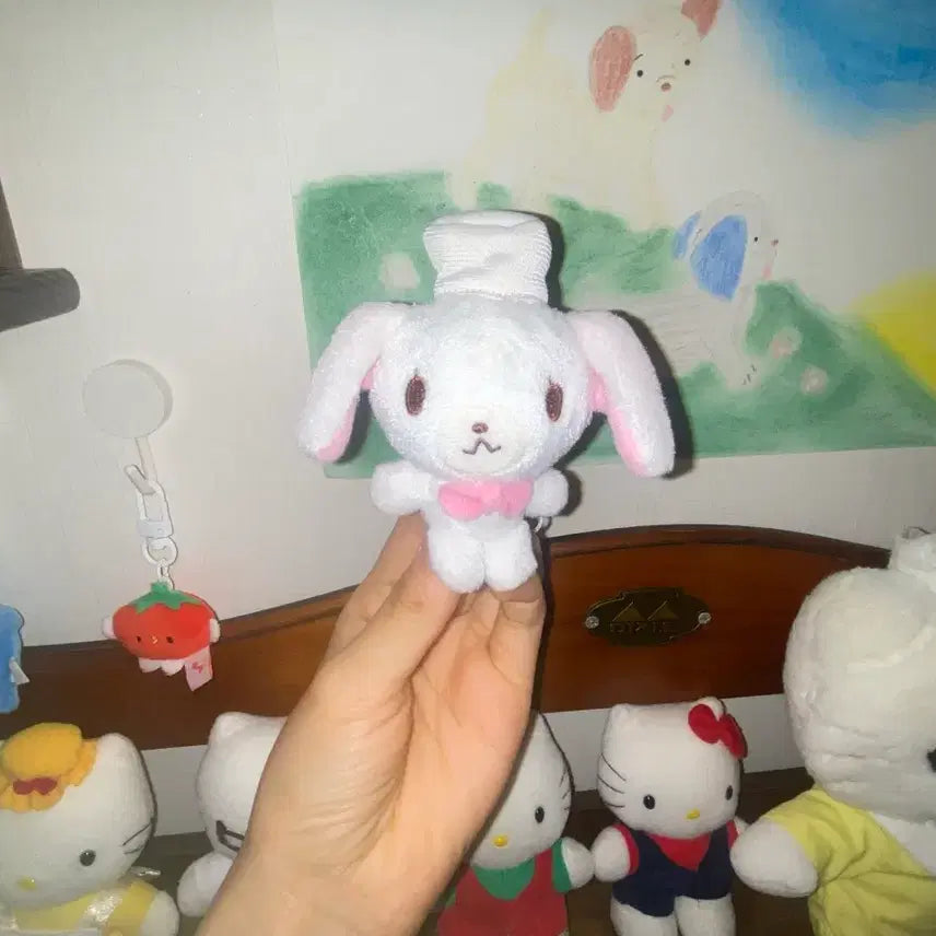 [BUNJANG] Sugar Bunnies Shiro Usagi Mini Plush Doll (2007, Japan) / 레어! 2007 일본 고전 슈가바니즈 시로우사 인형 똥사이즈 미니 소형