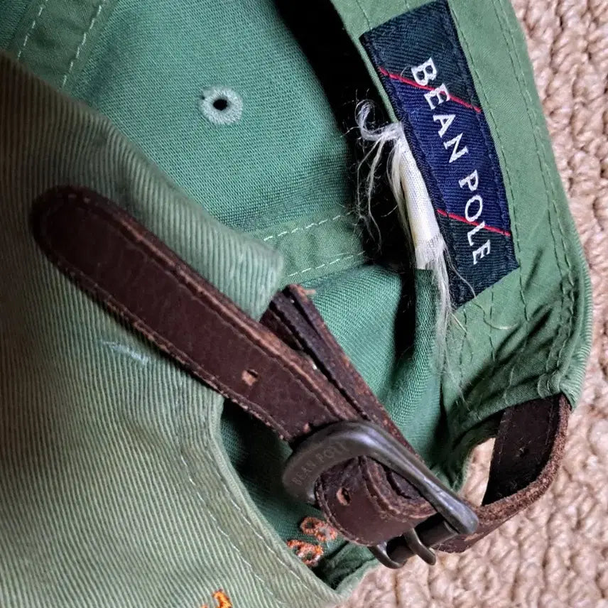 [BUNJANG] Beanpole Green Check Baseball Cap / 빈폴 캡모자 연두색 체크