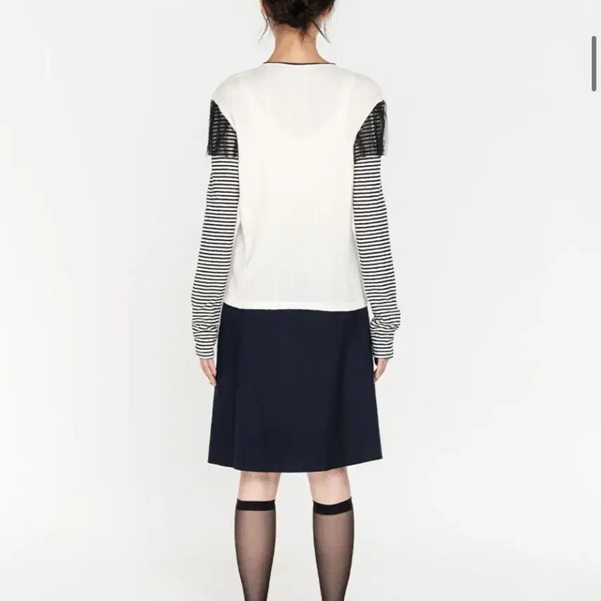[BUNJANG] Highschool Disco Lace Layered Long Sleeve / 하이스쿨디스코 레이스 레이어드 롱슬리브